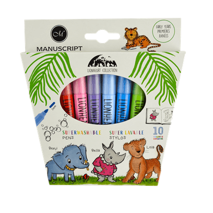 Superwashable Colouring Pens – 10 Pack