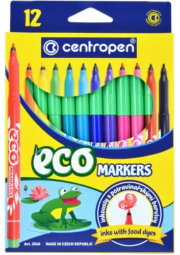 CENTROPEN ASSORTED ECO MARKERS PK 12